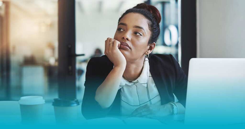 Employee reviewing workforce risk concerns after receiving a monitoring alert